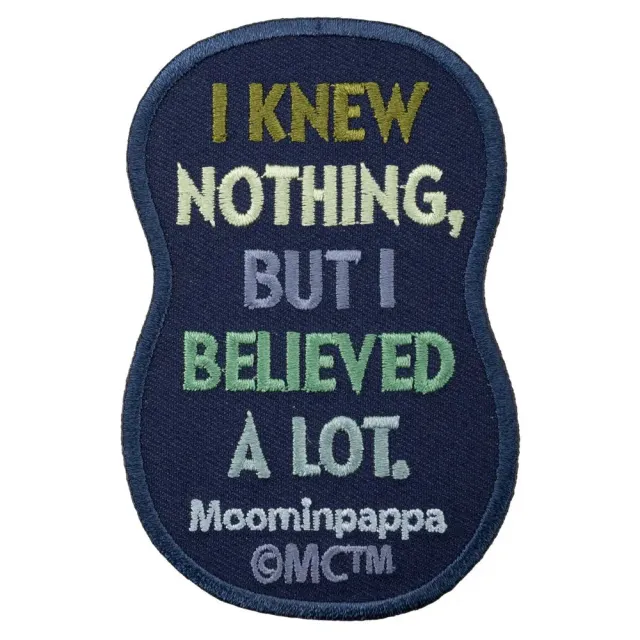 Moomintroll Moominpappa Believed écusson bleu 62x95 mm