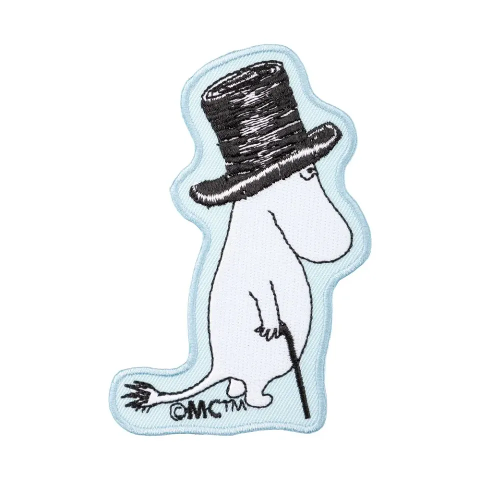 Moomintroll Moominpappa patch thermocollant bleu 65x100 mm
