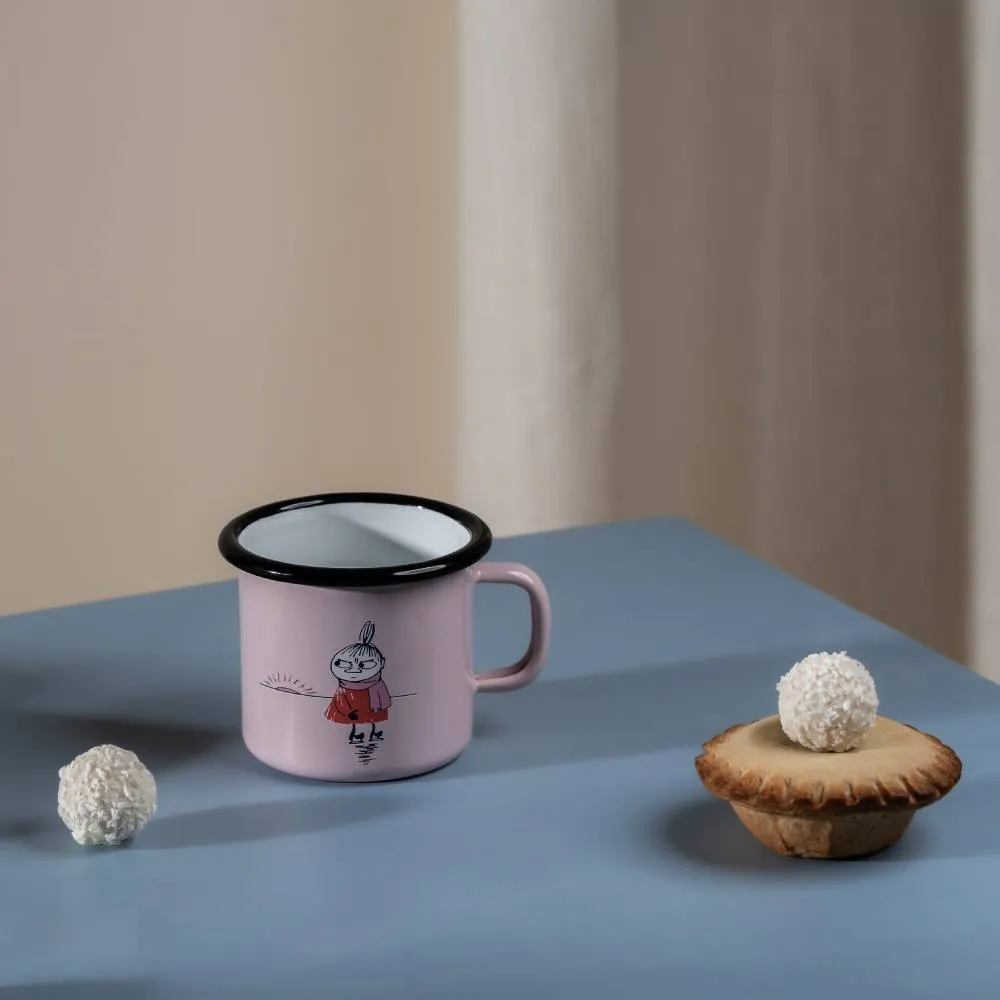 Moomintroll Dreamy Winter mug émail rose