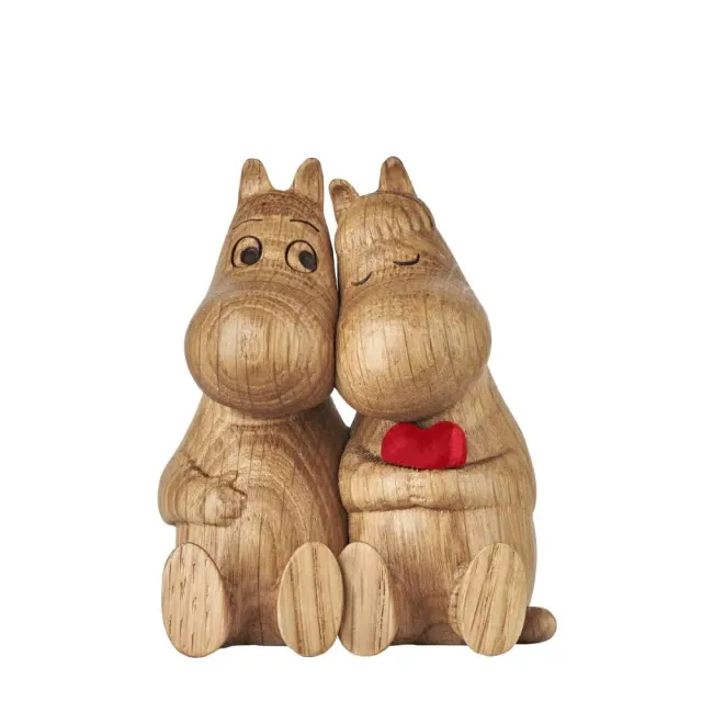 Moomin Heart figurine en bois 10 cm en chêne FSC