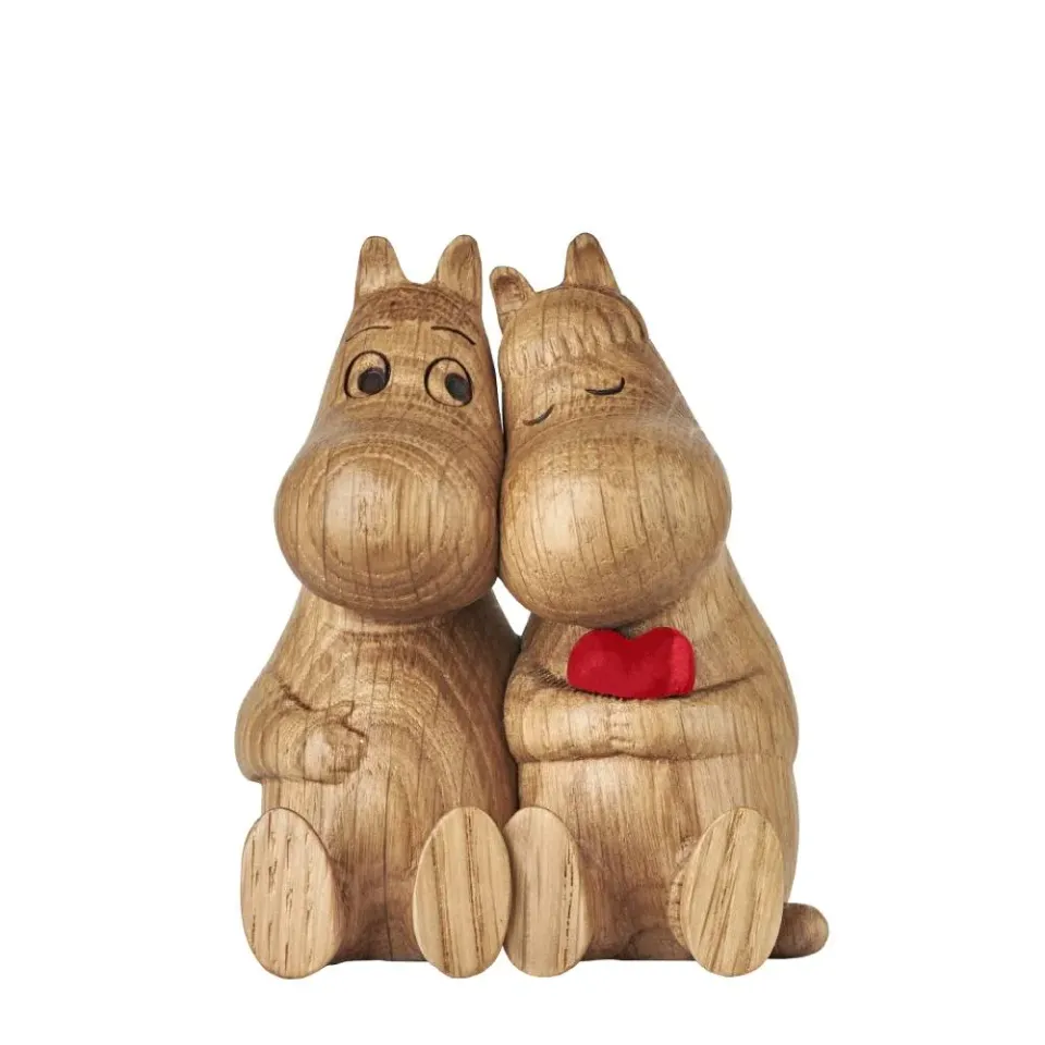 Moomin Heart figurine en bois 10 cm en chêne FSC