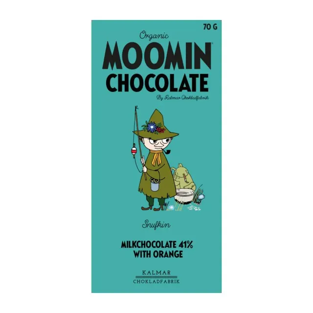 Moomintroll Snufkin Milk Chocolate & Orange chocolat au lait 70 g