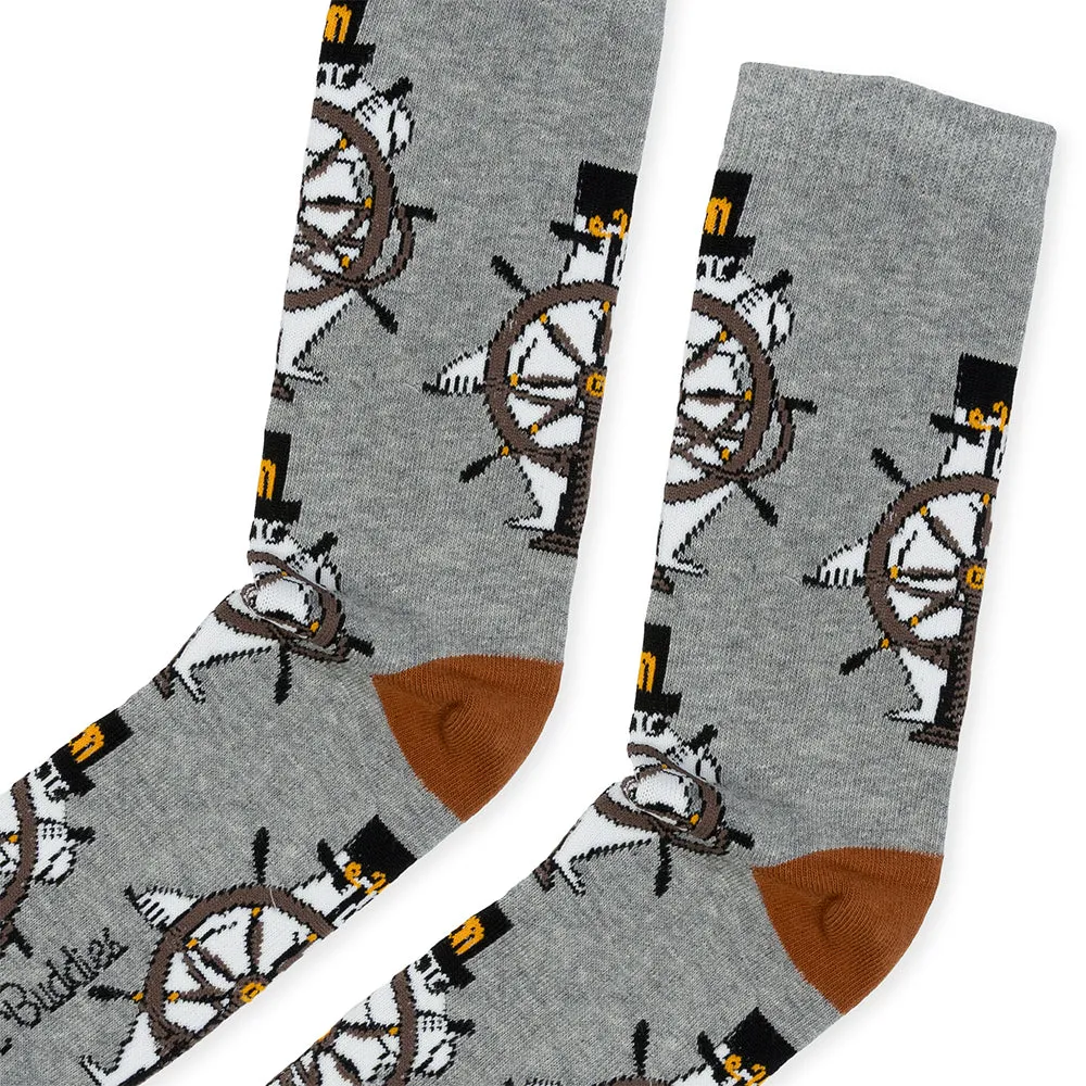 Moomintroll Moominpappa Helm chaussettes gris 40-45