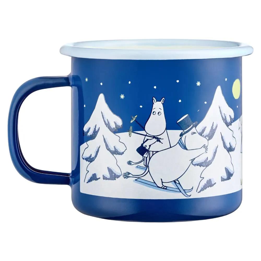 Moomintroll Starry Night Mug Émail Bleu Nuit d'Hiver