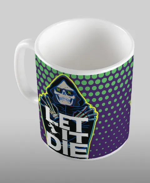 Pixgoodies Let It Die Uncle Death mug céramique
