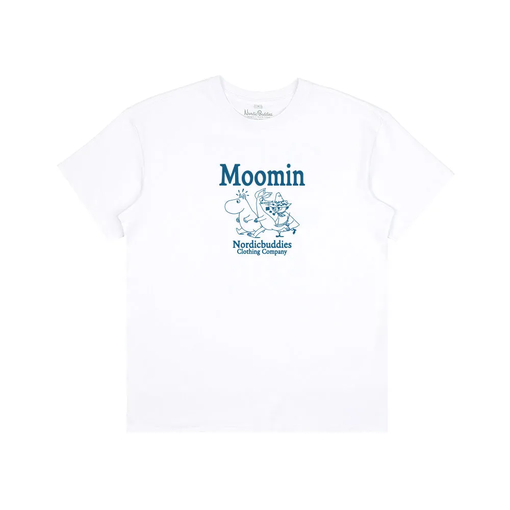 Moomintroll & Friends t-shirt blanc coton