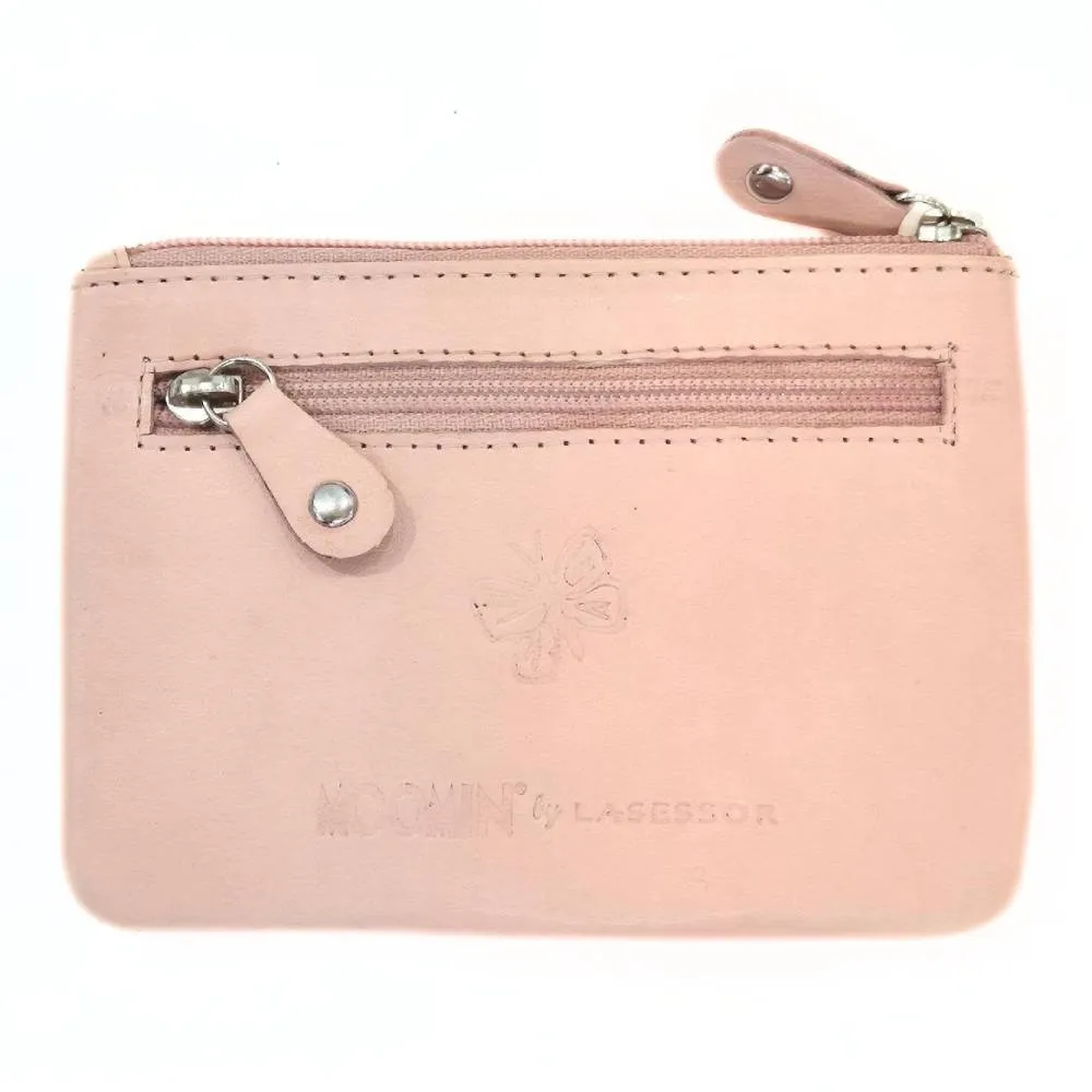 Moomintroll Hug porte-monnaie cuir rose 12x9 cm