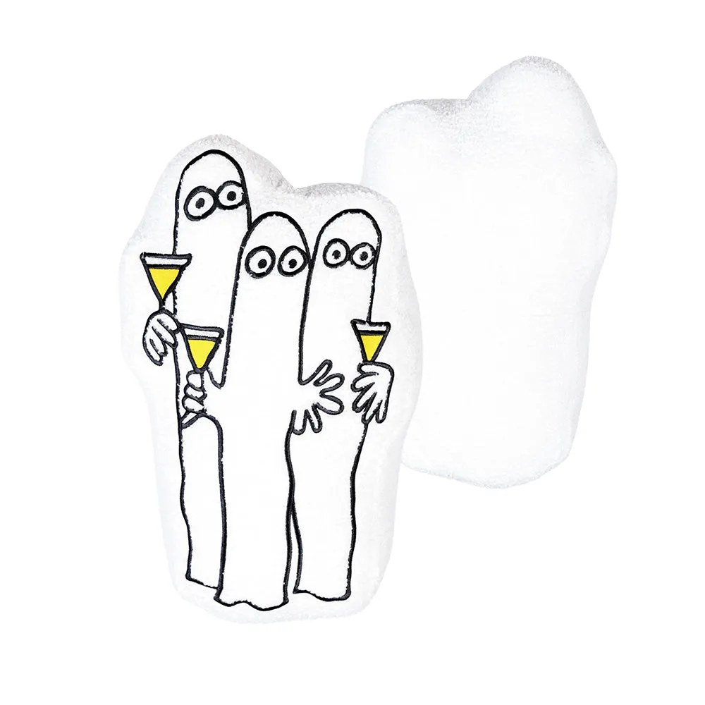 Moomintroll Hattifatteners coussin déco blanc 30x47 cm