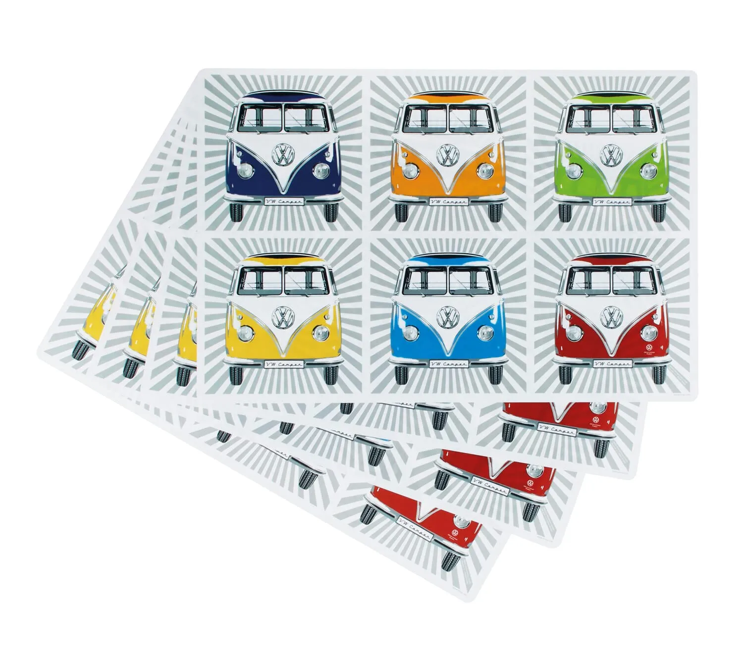 Brisa VW Collection T1 set de table lot 4 Samba Stripes