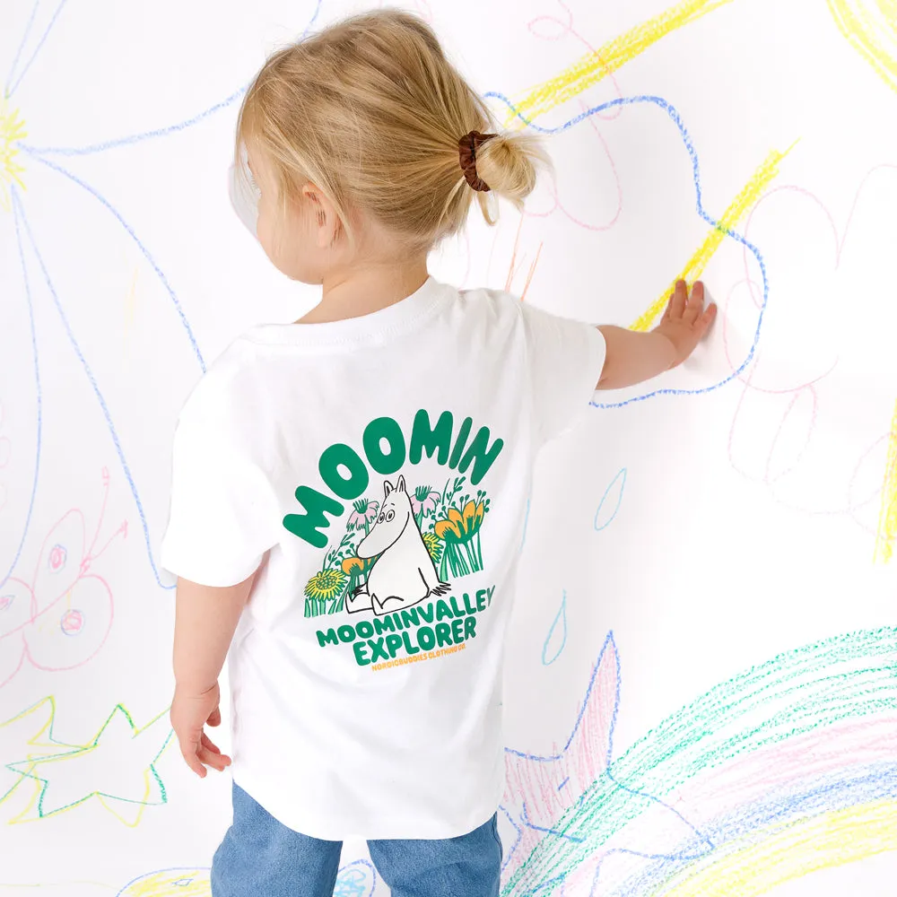 Moomintroll Flowers t-shirt enfant blanc coton