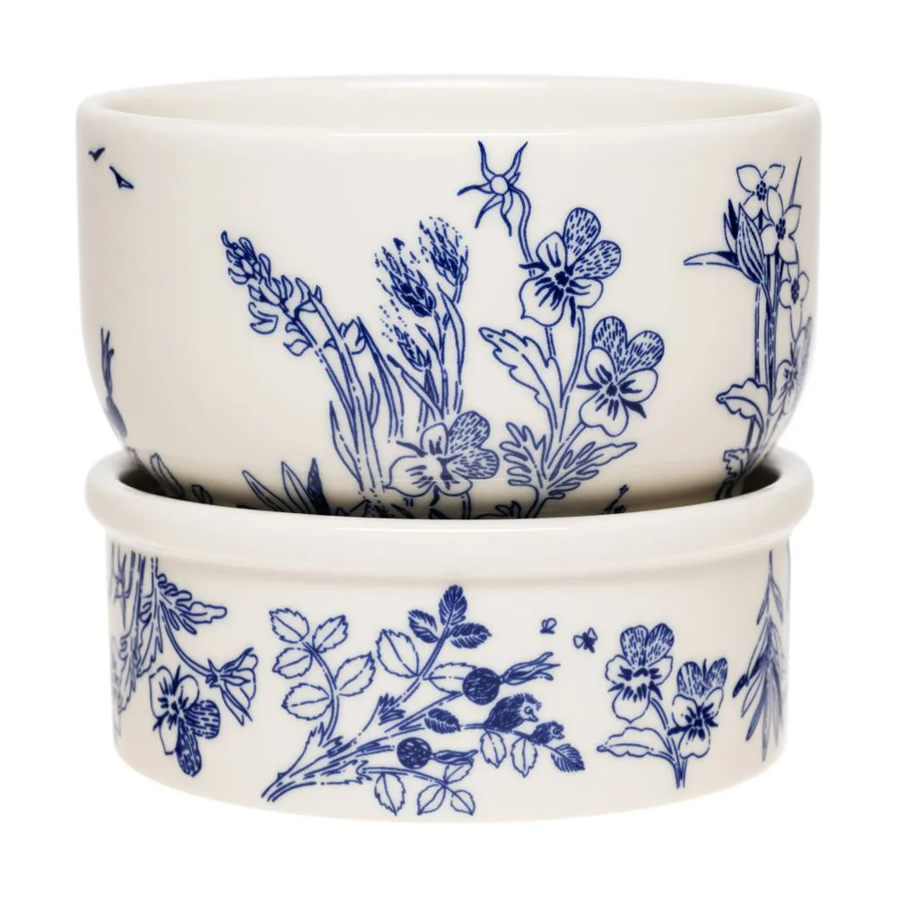 Moomintroll Haru cache-pot vitroporcelaine bleu