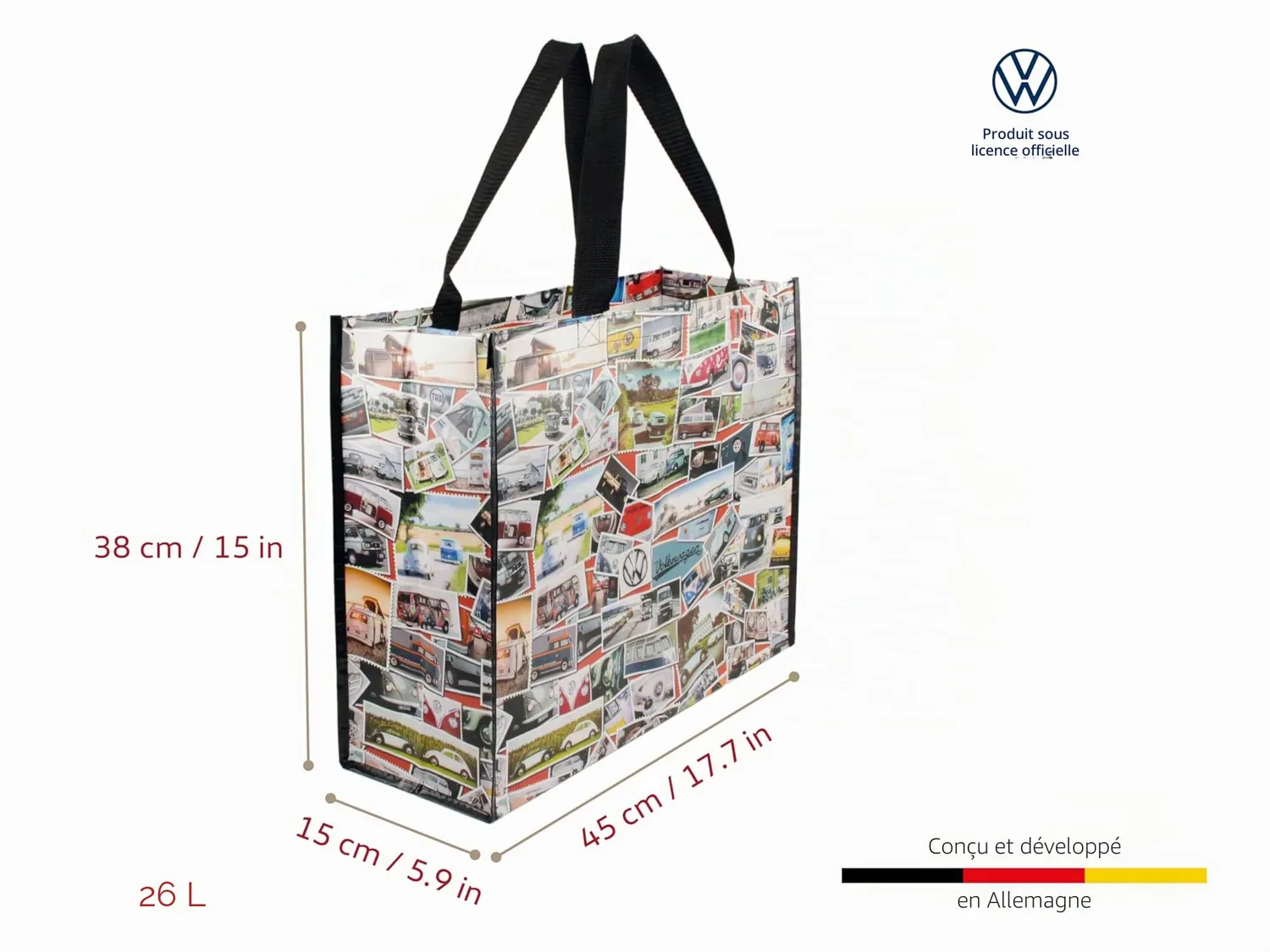 Brisa VW Collection T1 Combi sac cabas non-tissé