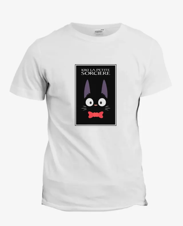 Pixgoodies Kiki la petite sorcière Jiji le chat t-shirt coton