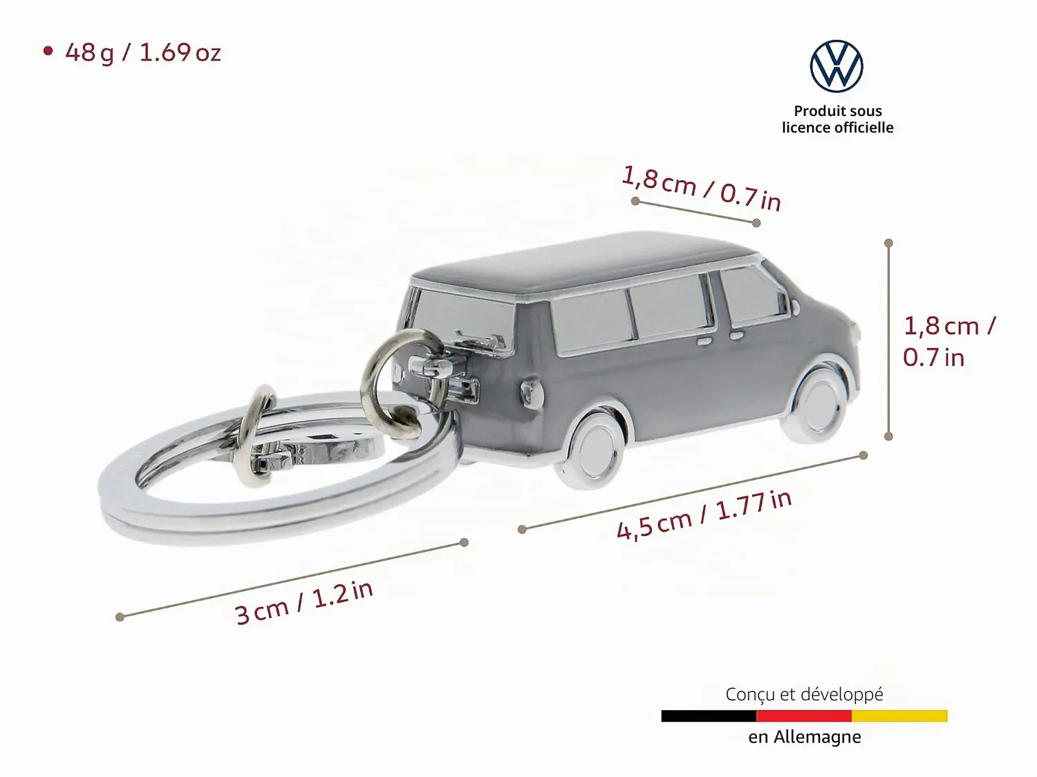 Brisa VW Collection T5 T6 Bus porte-clés 3D émail