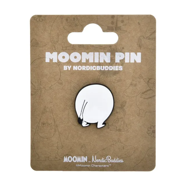 Moomintroll Pin's Badge Dos Blanc Métal 4x3 cm