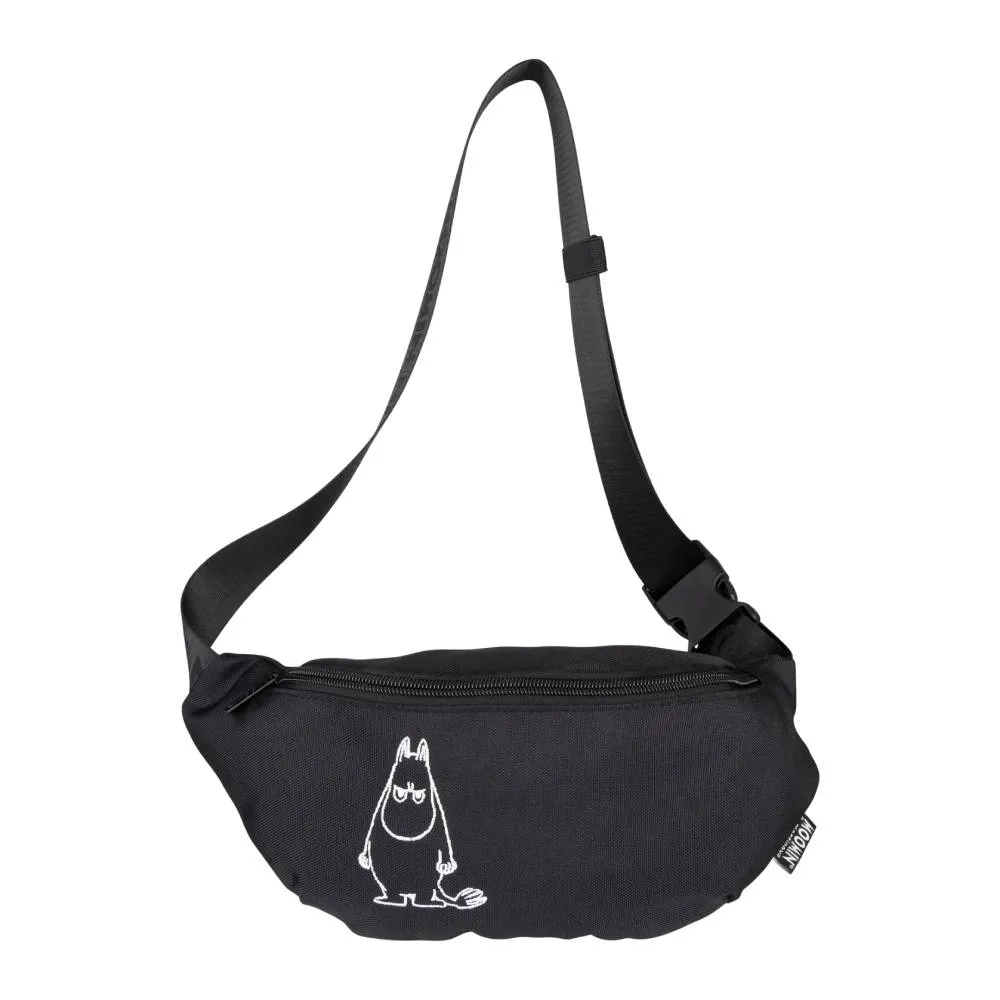 Moomintroll Angry sac banane noir logo 30x15x7 cm