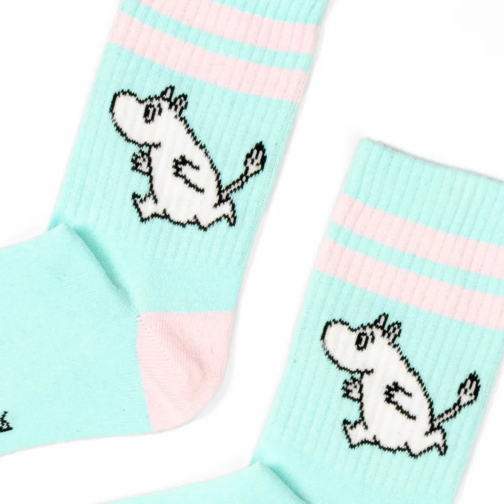 Moomintroll Running Retro chaussettes bleu rose 36-42 coton