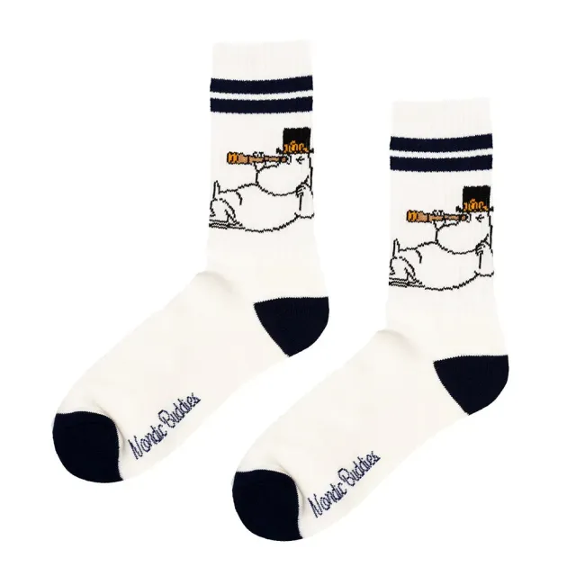 Moomintroll Retro Chaussettes Moominpappa 40-45 Blanches