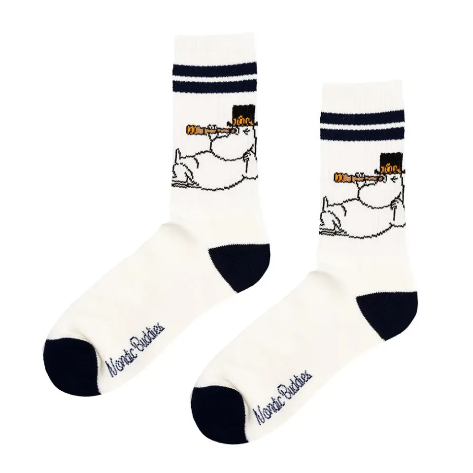 Moomintroll Retro Chaussettes Moominpappa 40-45 Blanches