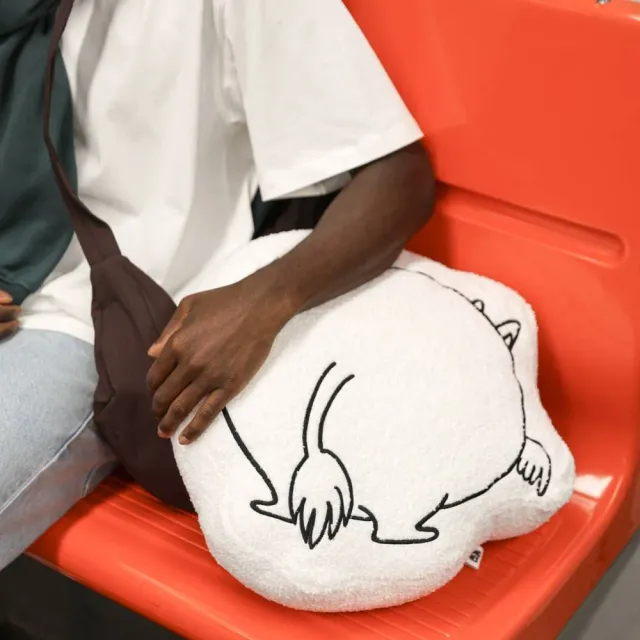 Moomintroll Butt Coussin blanc 43 x 41 cm polyester
