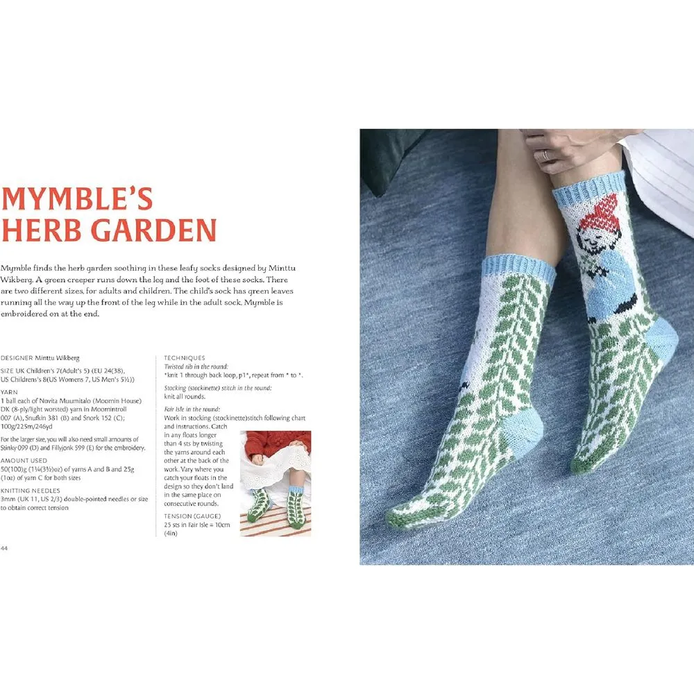 Moomintroll livre tricot chaussettes 29 modèles