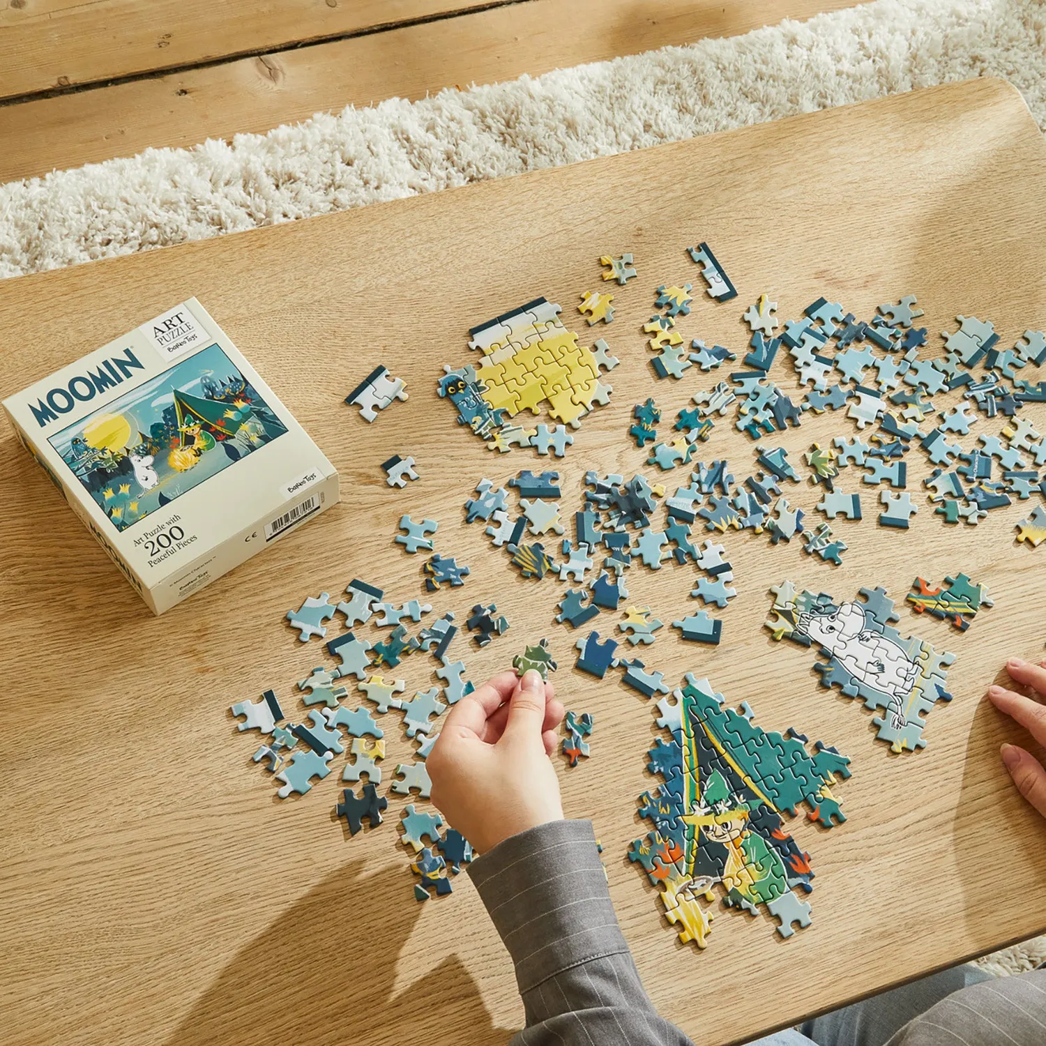 Moomintroll Campfire puzzle 200 pièces nuit étoilée