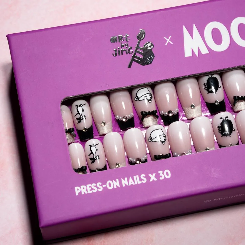 Moomintroll Moomin Press-on Nails faux ongles rose 30 pièces