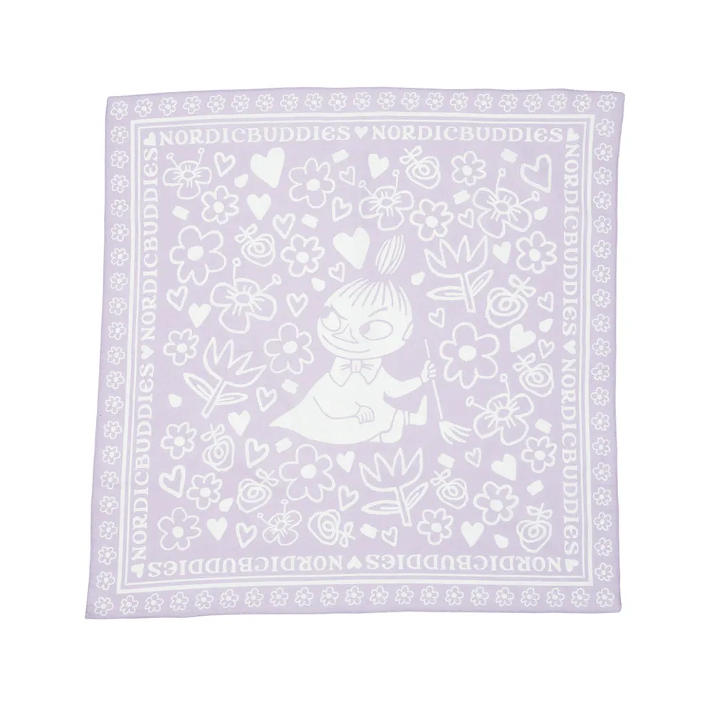 Moomintroll Little My foulard violet 55x55 cm coton