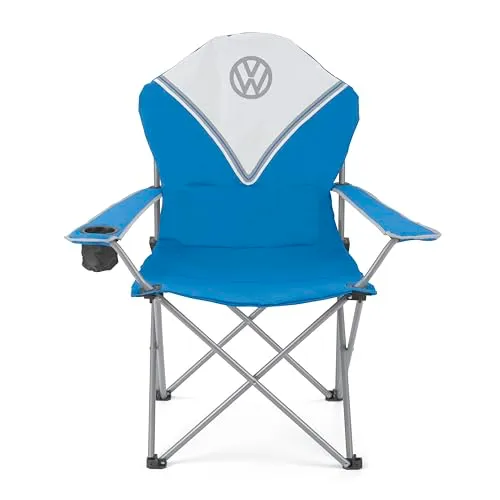 Brisa VW Collection chaise camping T1 Deluxe bleue 100 kg