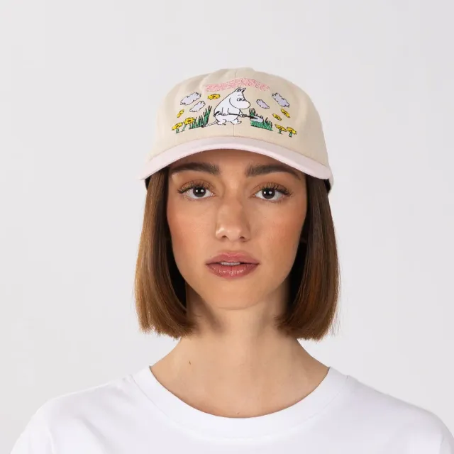 Moomin casquette jardinage rose beige en coton