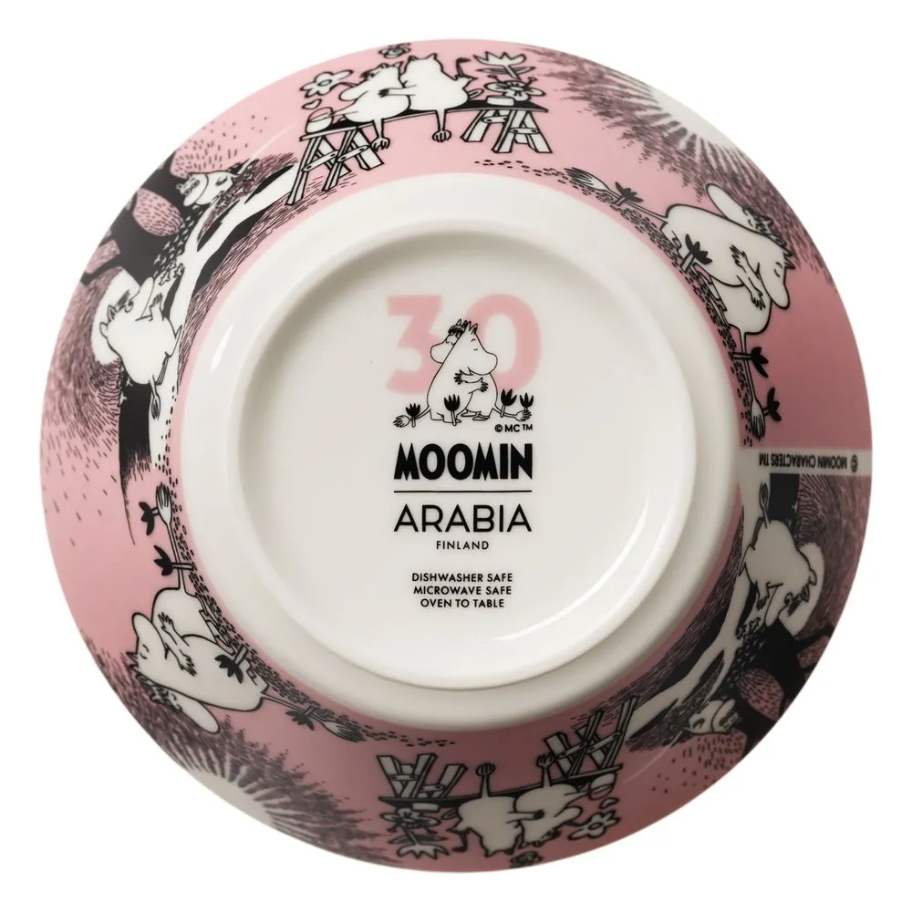 Moomintroll Love 30 bol 15 cm rose en vitrocéramique