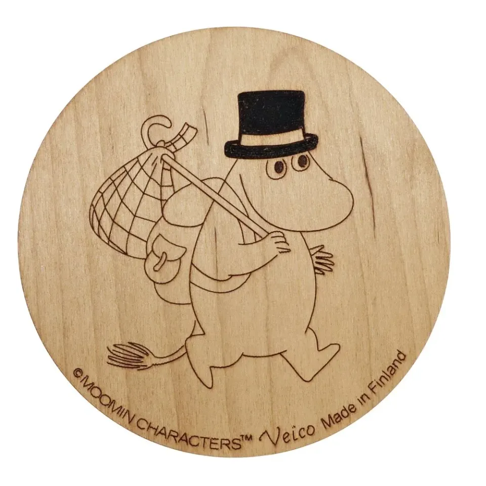 Moomintroll Moominpappa Hiking sous-verre bouleau 9,5 cm