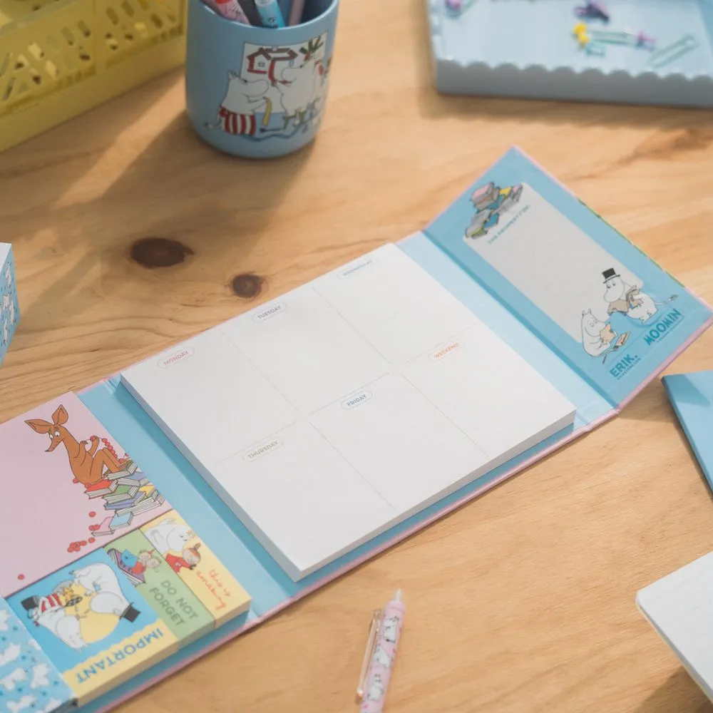 Moomintroll semainier bloc notes autocollants magnétique