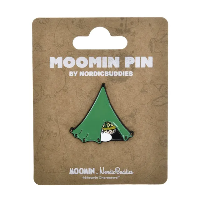 Moomintroll Camping pin's vert Moumine et Snufkin 4x3 cm