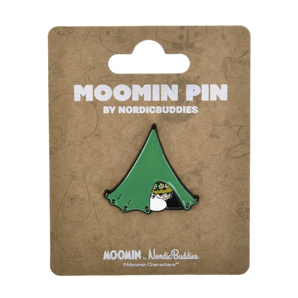 Moomintroll Camping pin's vert Moumine et Snufkin 4x3 cm