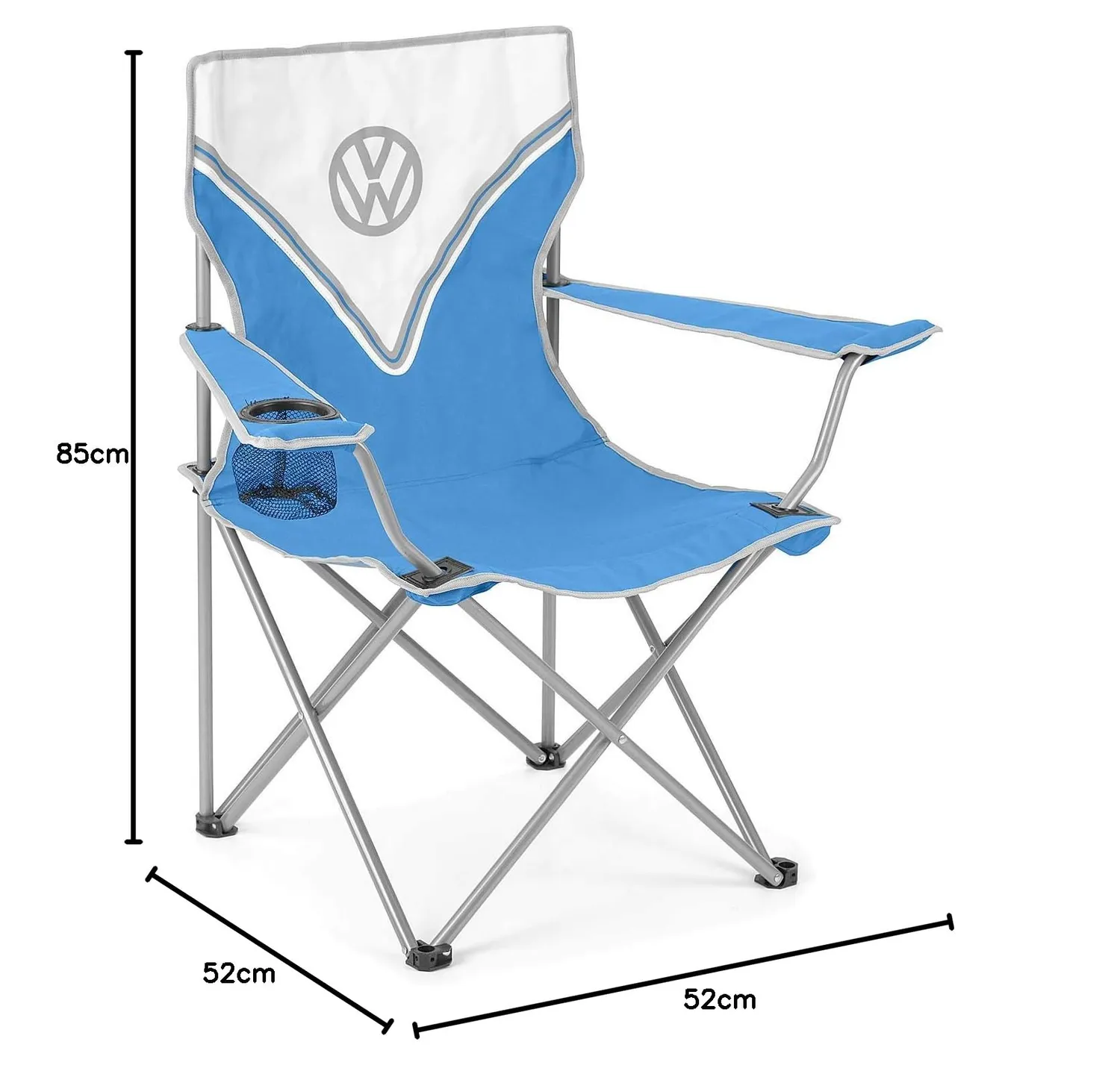 Brisa VW T1 Combi Chaise Camping 85 cm Porte-Gobelet