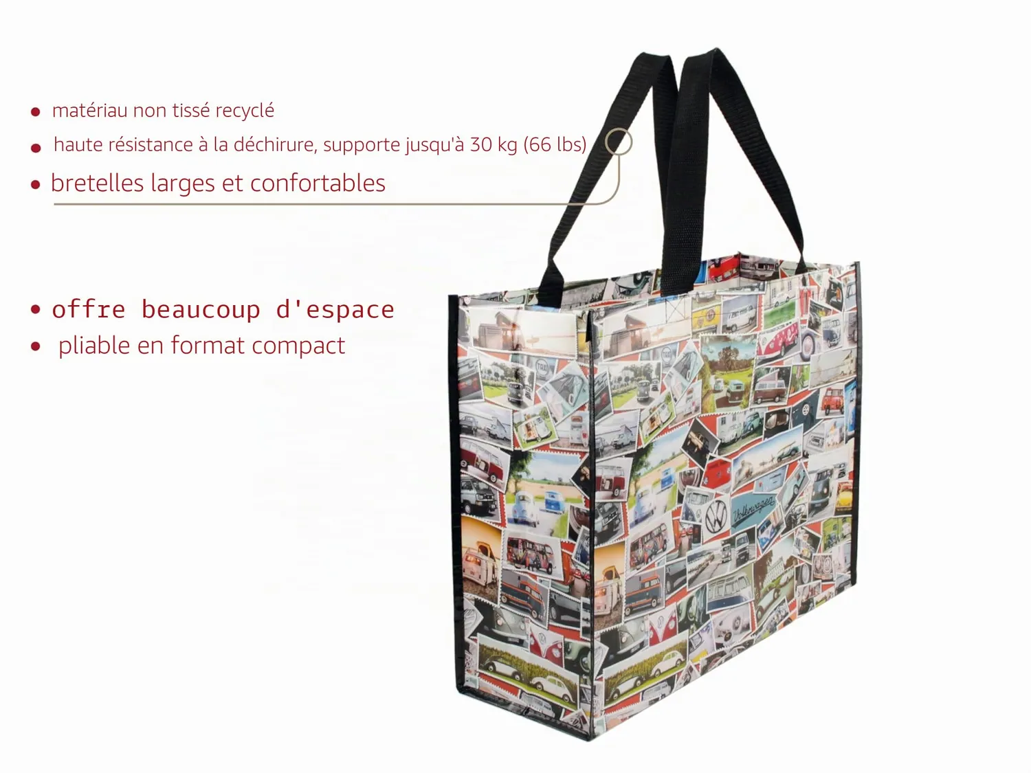 Brisa VW Collection T1 Combi sac cabas non-tissé