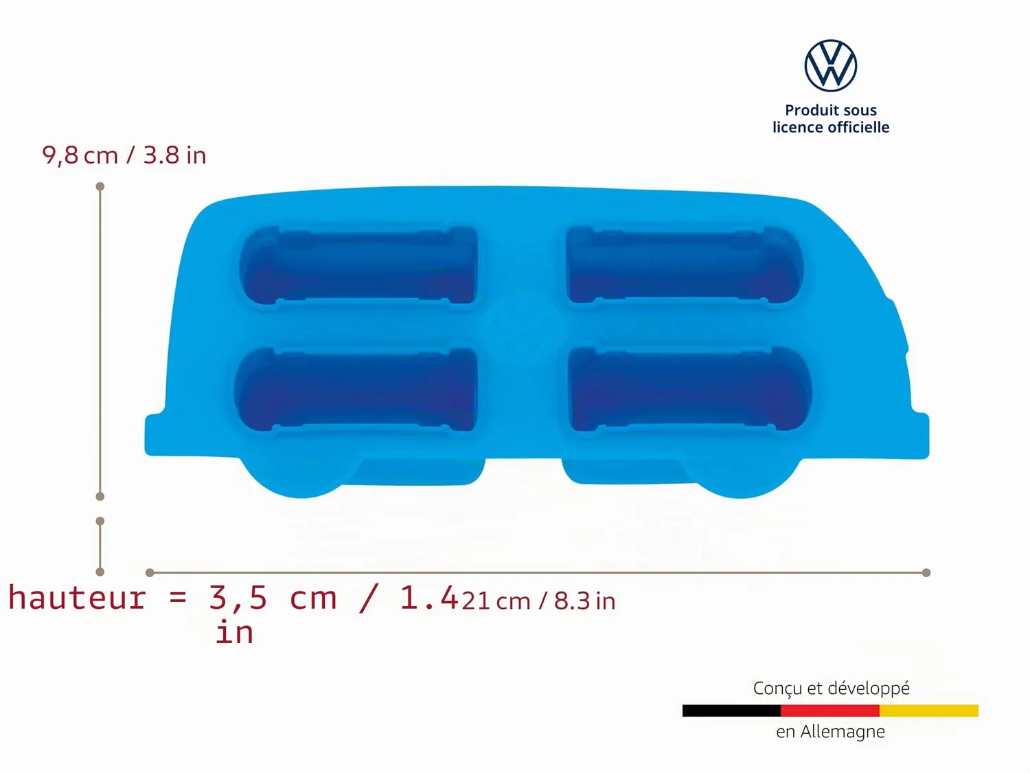 Brisa VW Collection Bulli T1 moule glaçons Silicone four