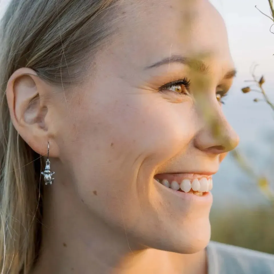 Moomintroll boucles d'oreilles argent sterling