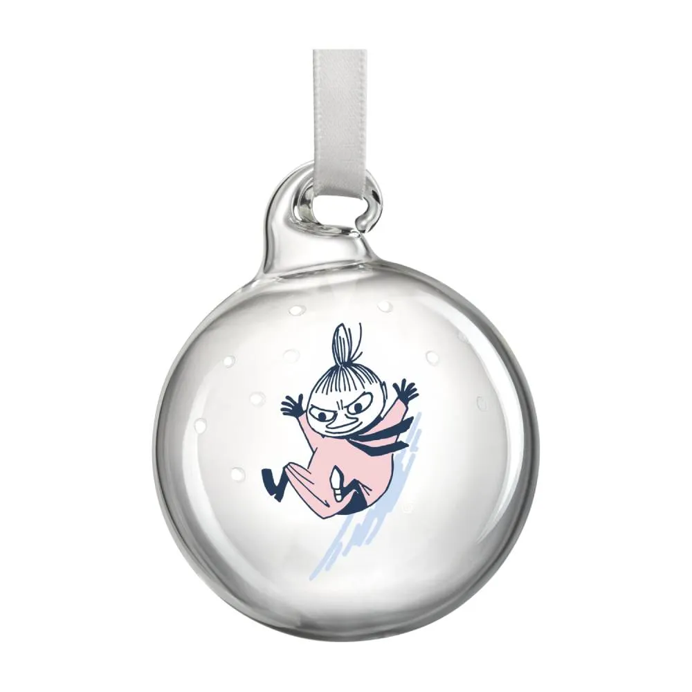 Moomintroll Let it Snow boules Noël verre 4x 5 cm
