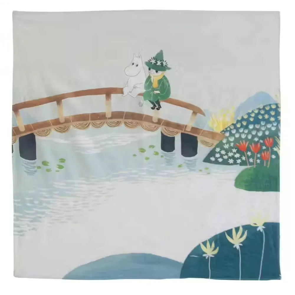 Moomintroll Imagine foulard coton vert 66,5 cm