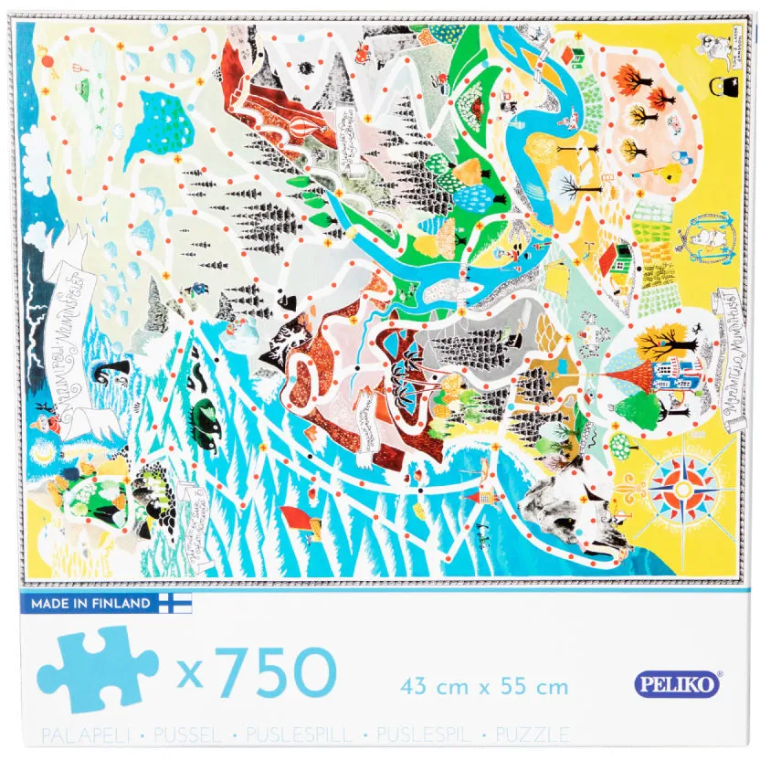 Moomintroll Moominvalley Map puzzle 750 pièces