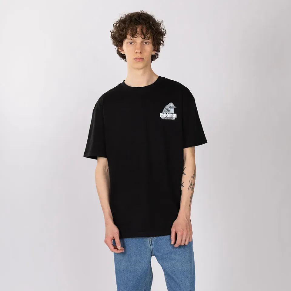 Moomintroll The Groke t-shirt noir en coton oversize