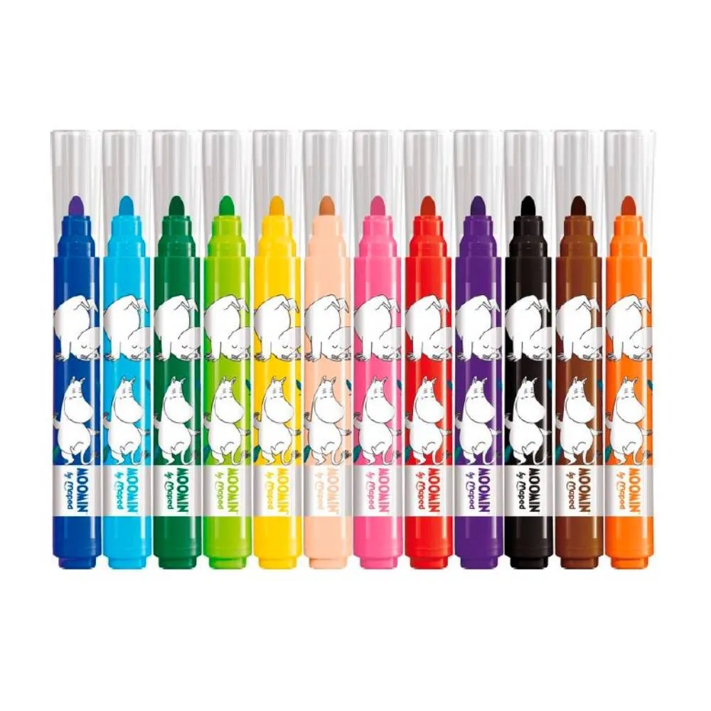 Moomintroll Felt Pens Jumbo feutres lavables 12 pièces