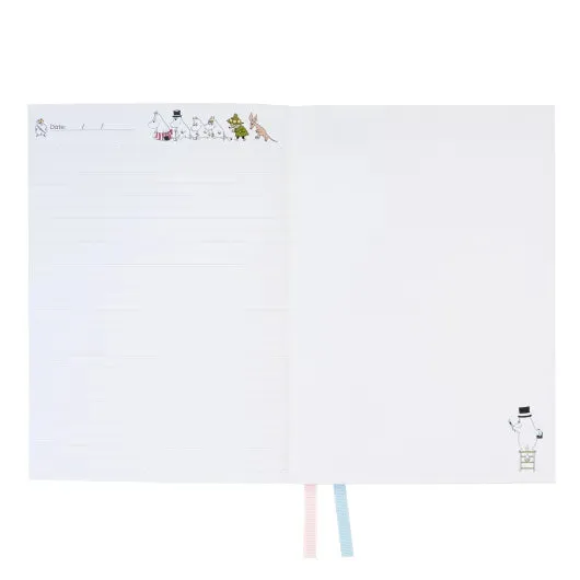 Moomintroll Beach carnet A5 rose 192 pages