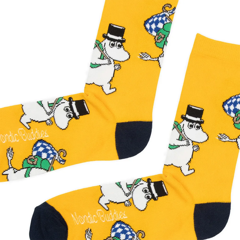 Moomintroll Moominpappa Traveling chaussettes 40-45 jaune