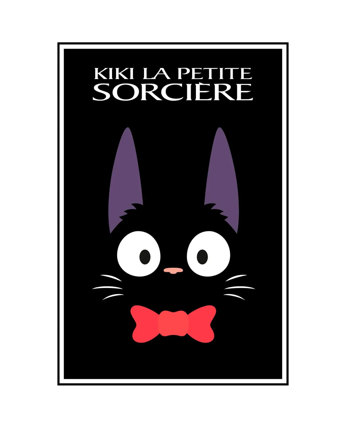 Pixgoodies Kiki la petite sorcière Jiji le chat t-shirt coton