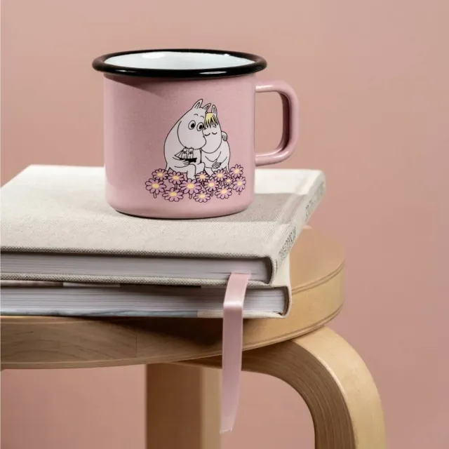 Moomintroll Together mug émaillé rose 37 cl