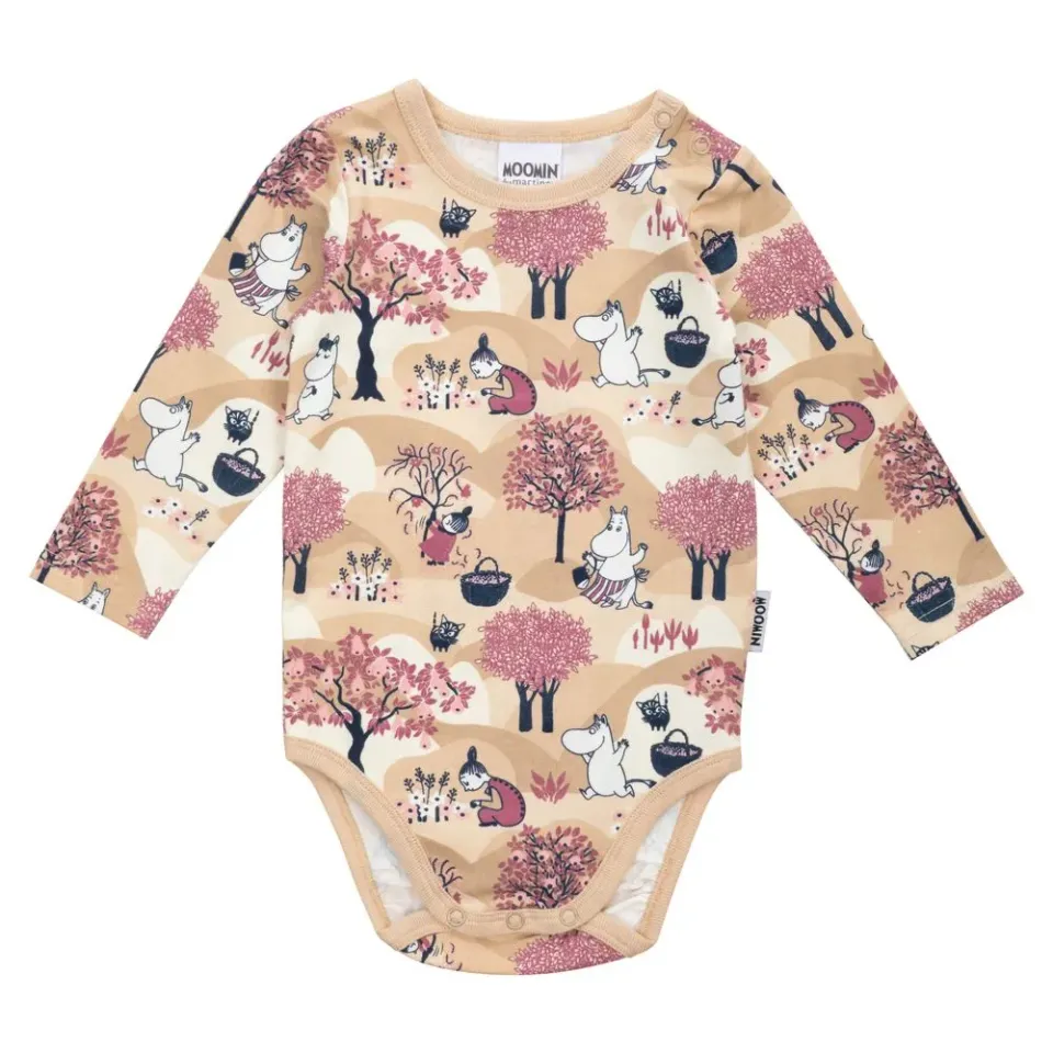Moomin Fruit Harvest body bébé beige en coton bio