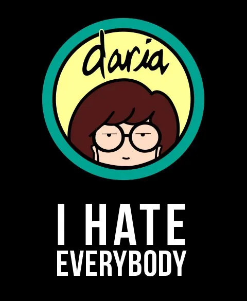 Pixgoodies Daria I hate everybody mug céramique